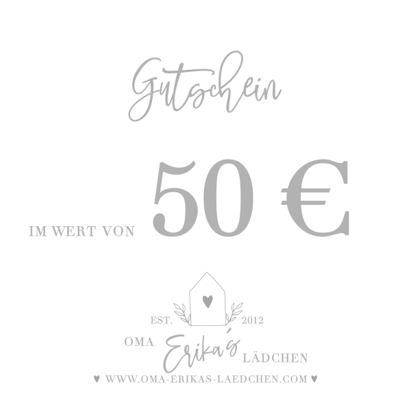 Geschenkgutschein Wert 50 €